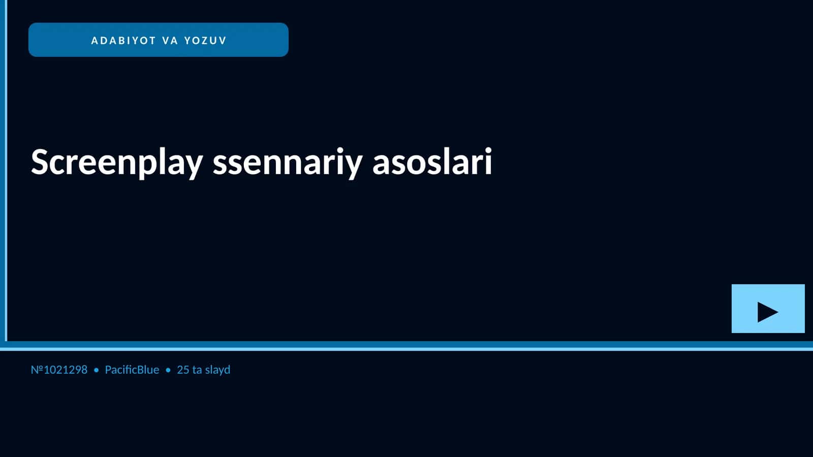 Screenplay ssennariy asoslari 1