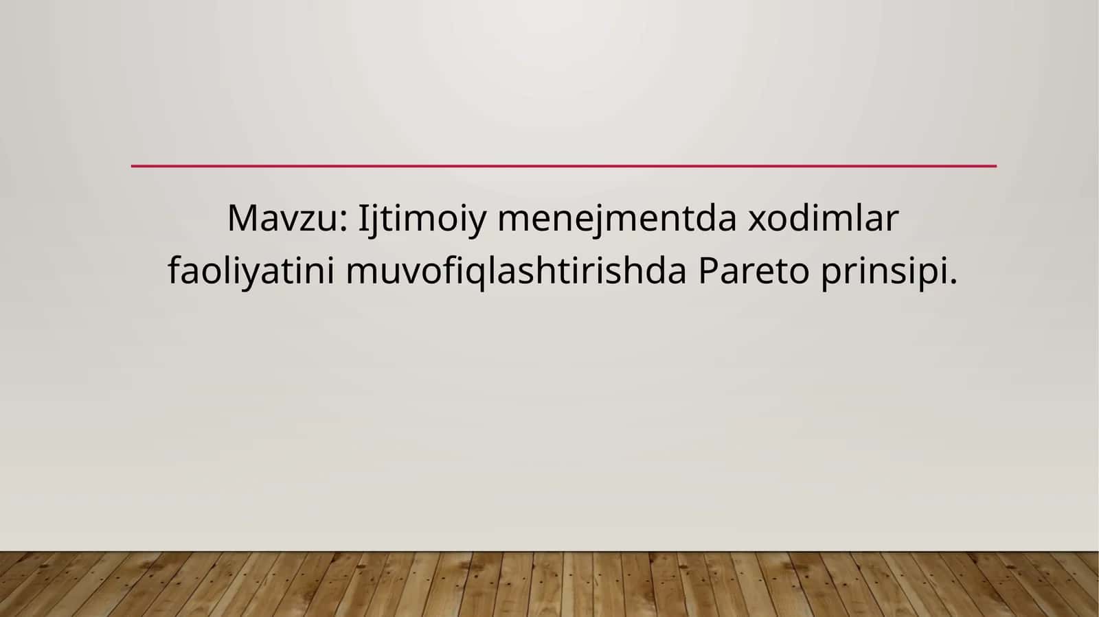 Ijtimoiy menejmentda xodimlar faoliyatini muvofiqlashtirishda Pareto prinsipi. 1