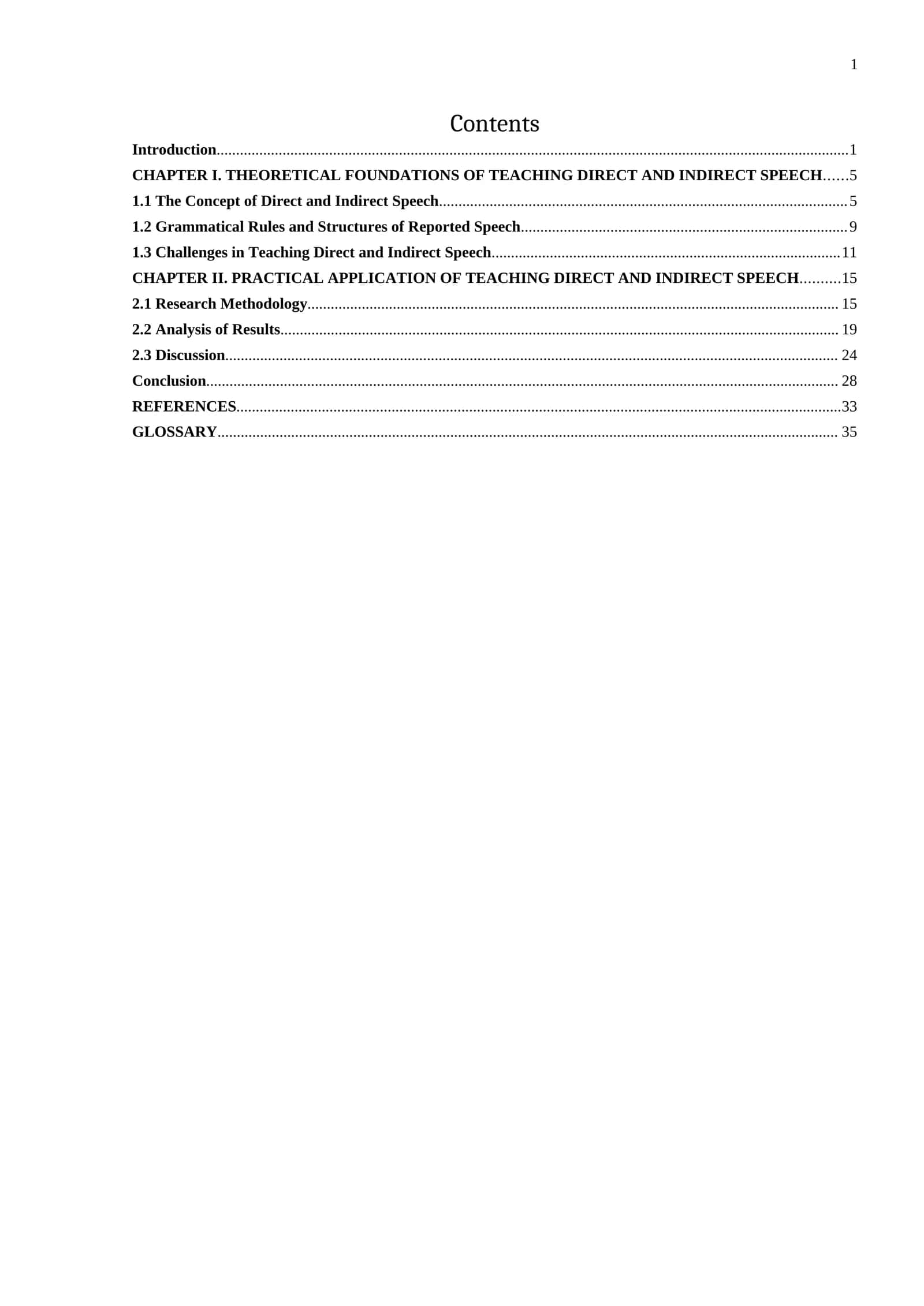 Theoretical Foundations of Teaching Direct and Indirect Speech 1