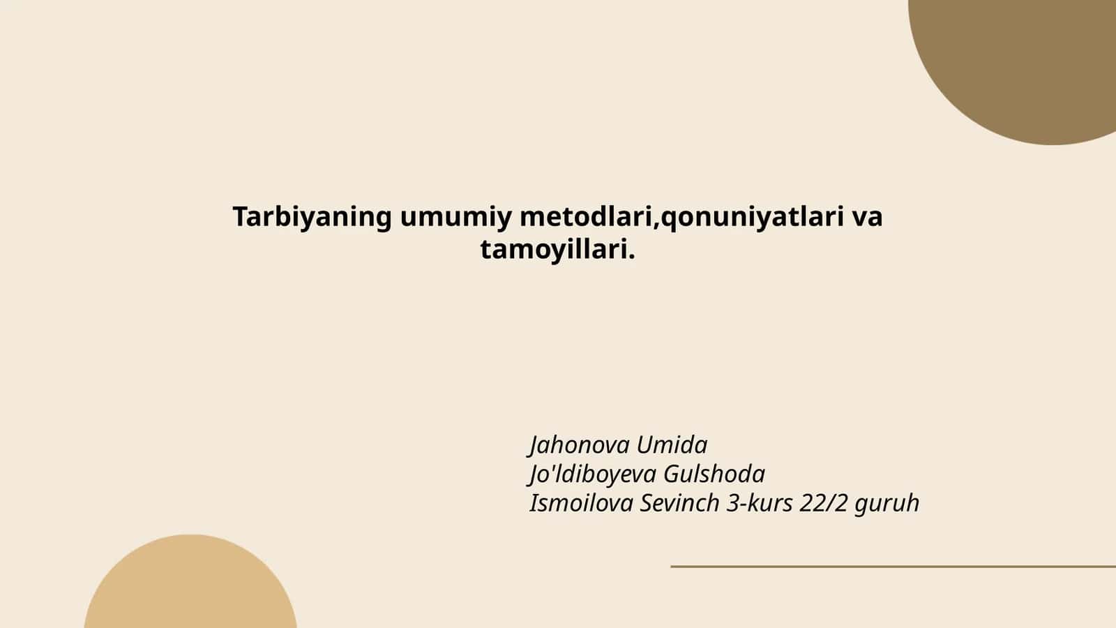 Tarbiya metodlari 1