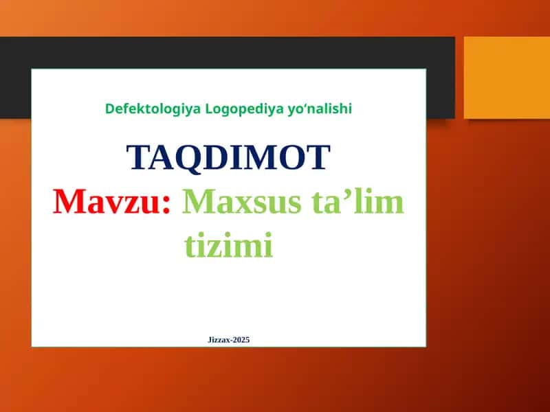 Maxsus ta’lim tizimi 1
