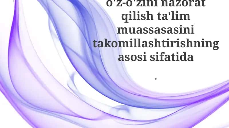 O'z-o'zini tartibga solish: tushuncha va ta'limdagi ahamiyati 1