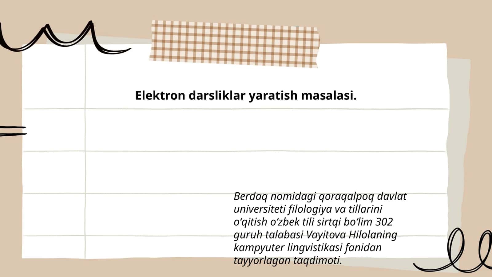 Elektron darsliklar yaratish masalasi 1