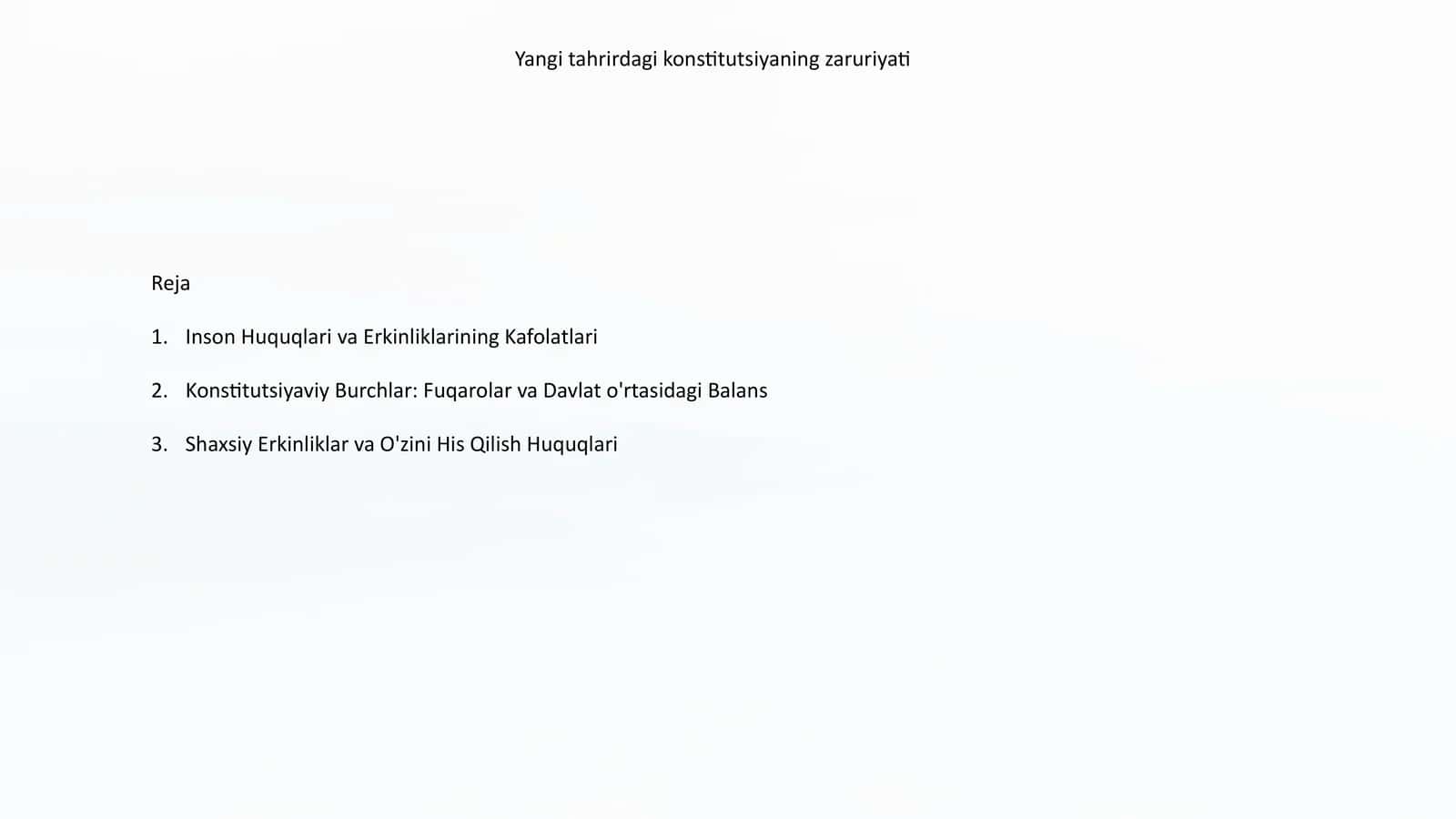 O'zbekiston Respublikasi Konstitutsiyasining yangi tahriri 2021 1