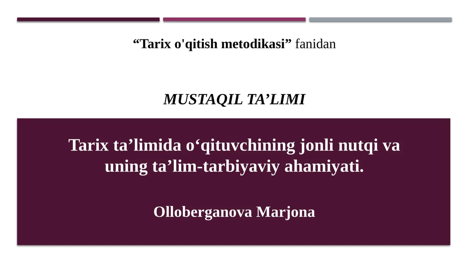 Tarixo'qitishmetodikasi 1