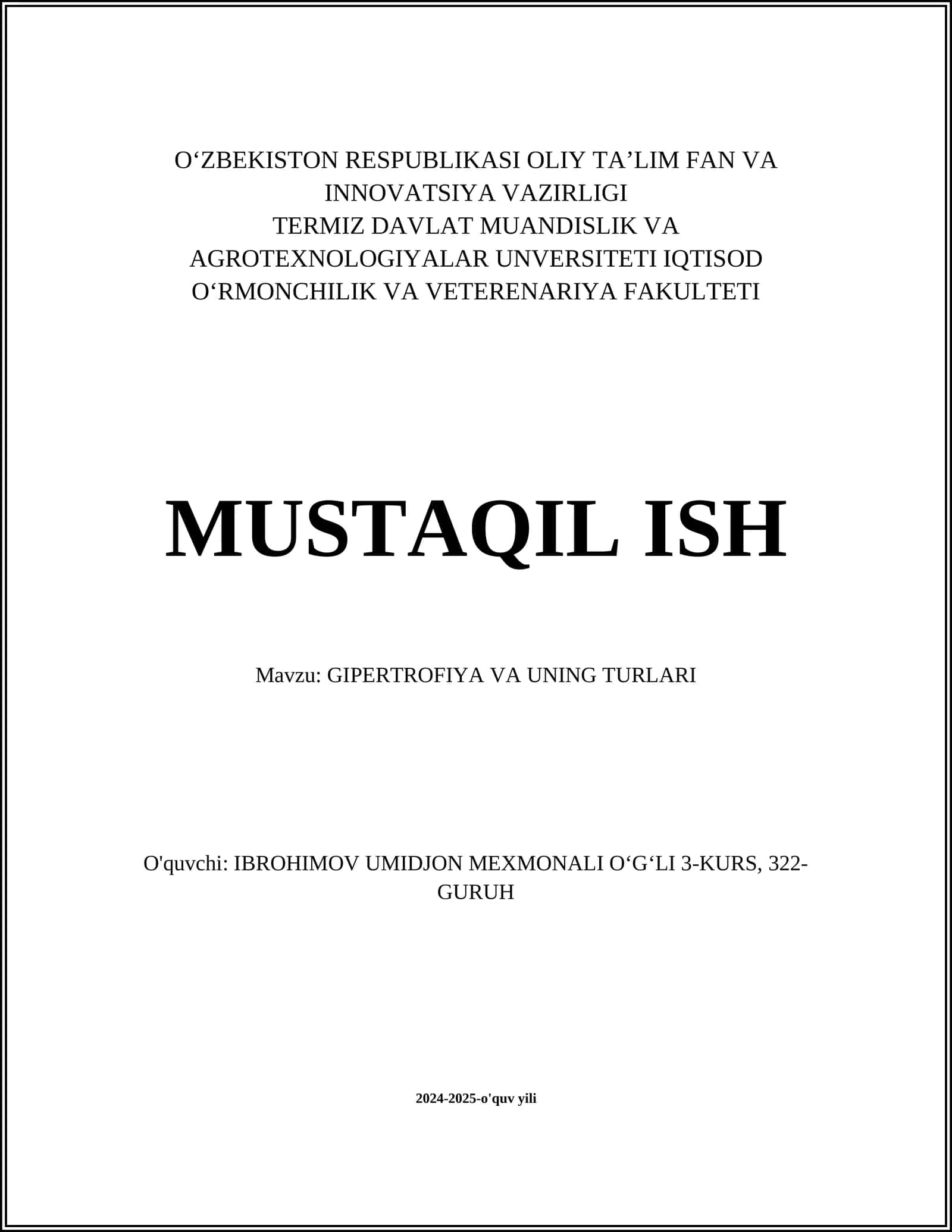 Gipertrofiya va uning turari 1