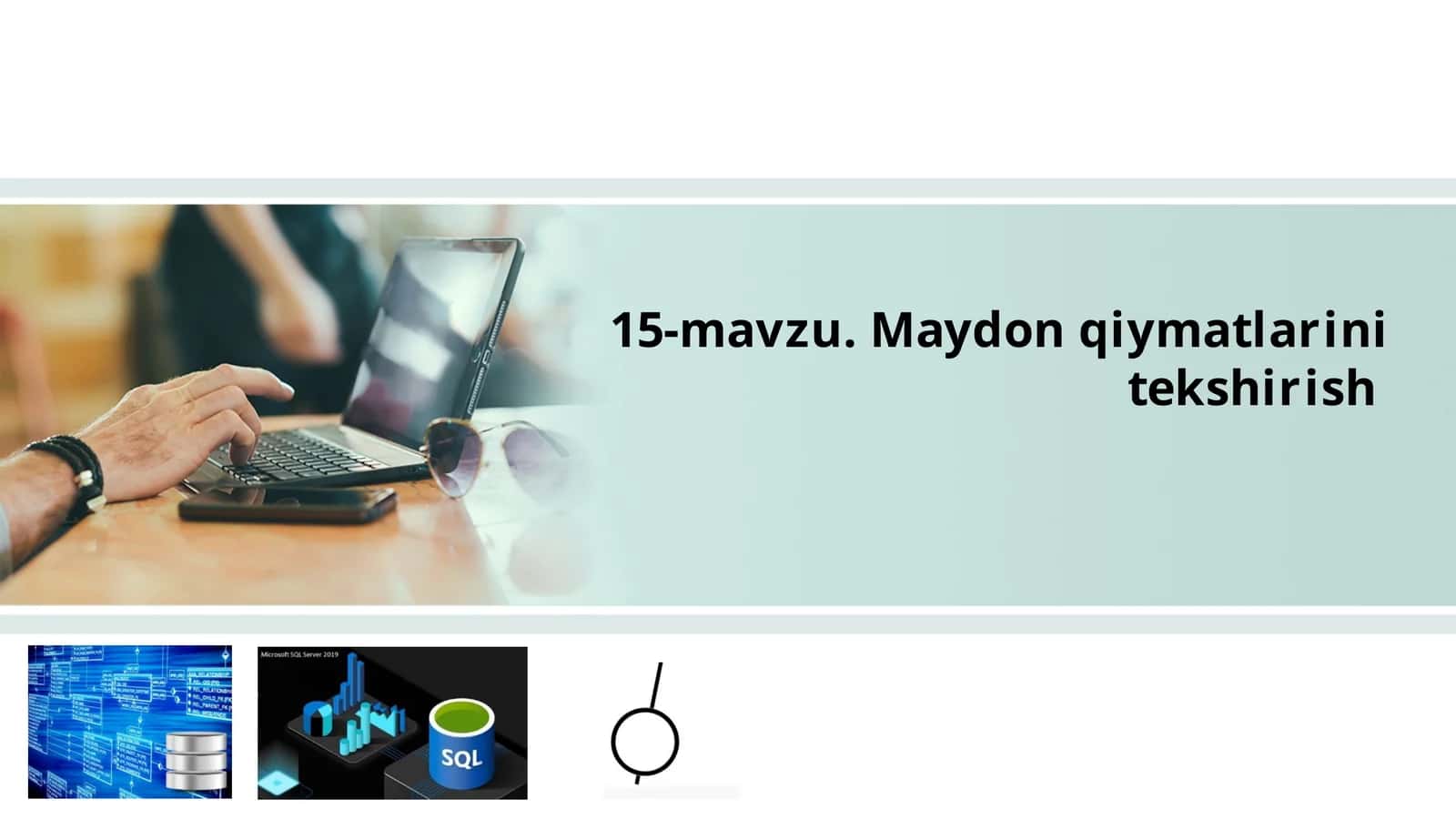 15-mavzu.Maydonqiymatlarinitekshirish 1