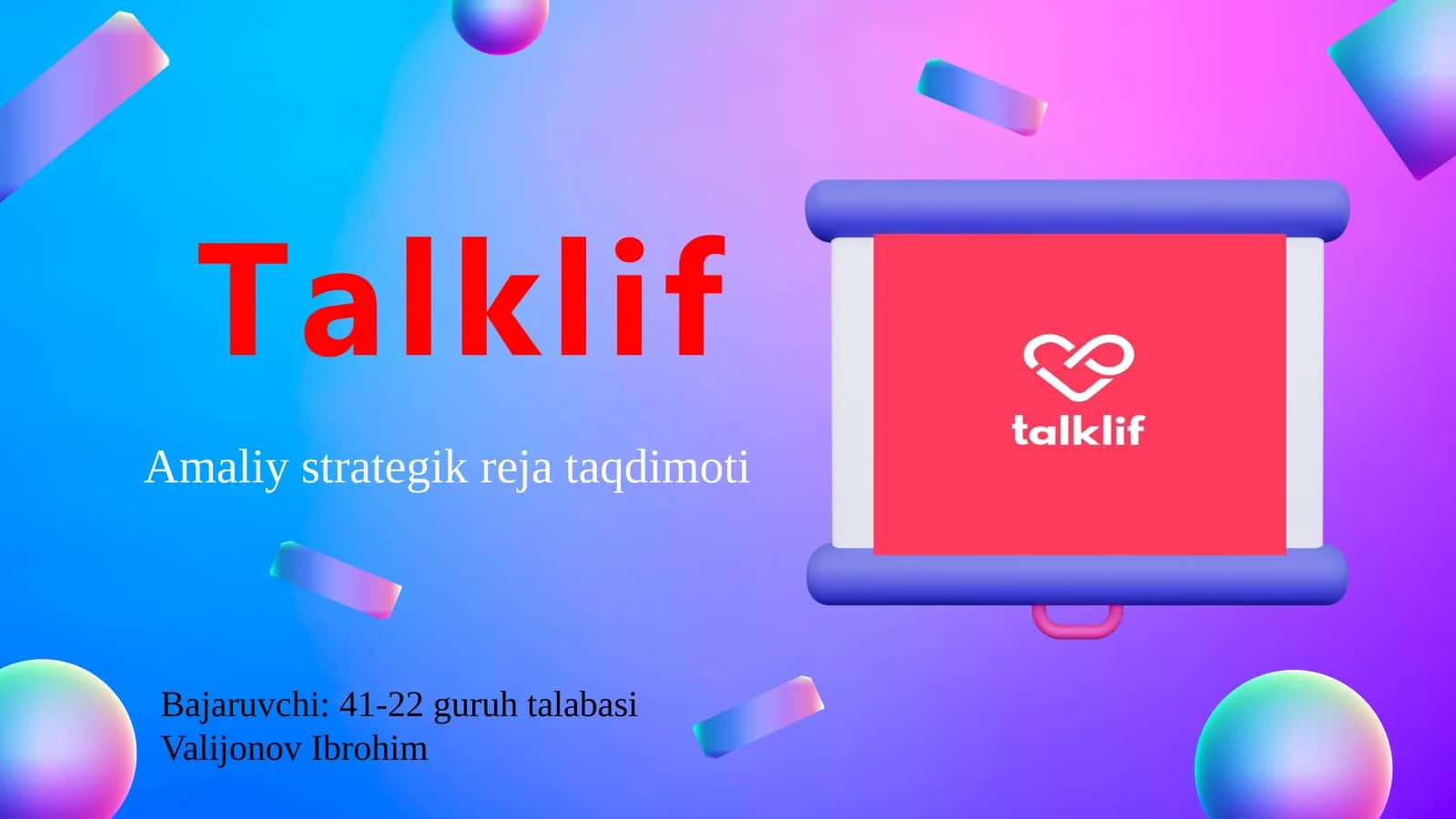 Talklif 1