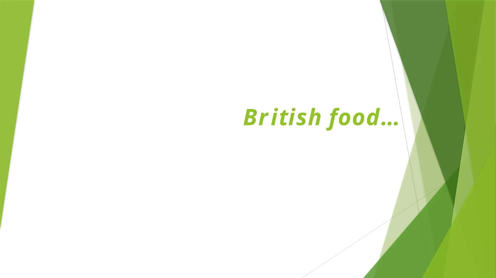 British food 1