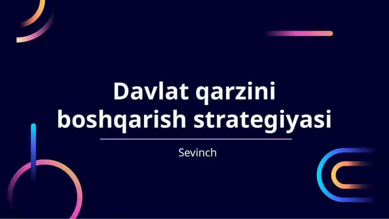 Davlat qarzini boshqarish strategiyasi 1