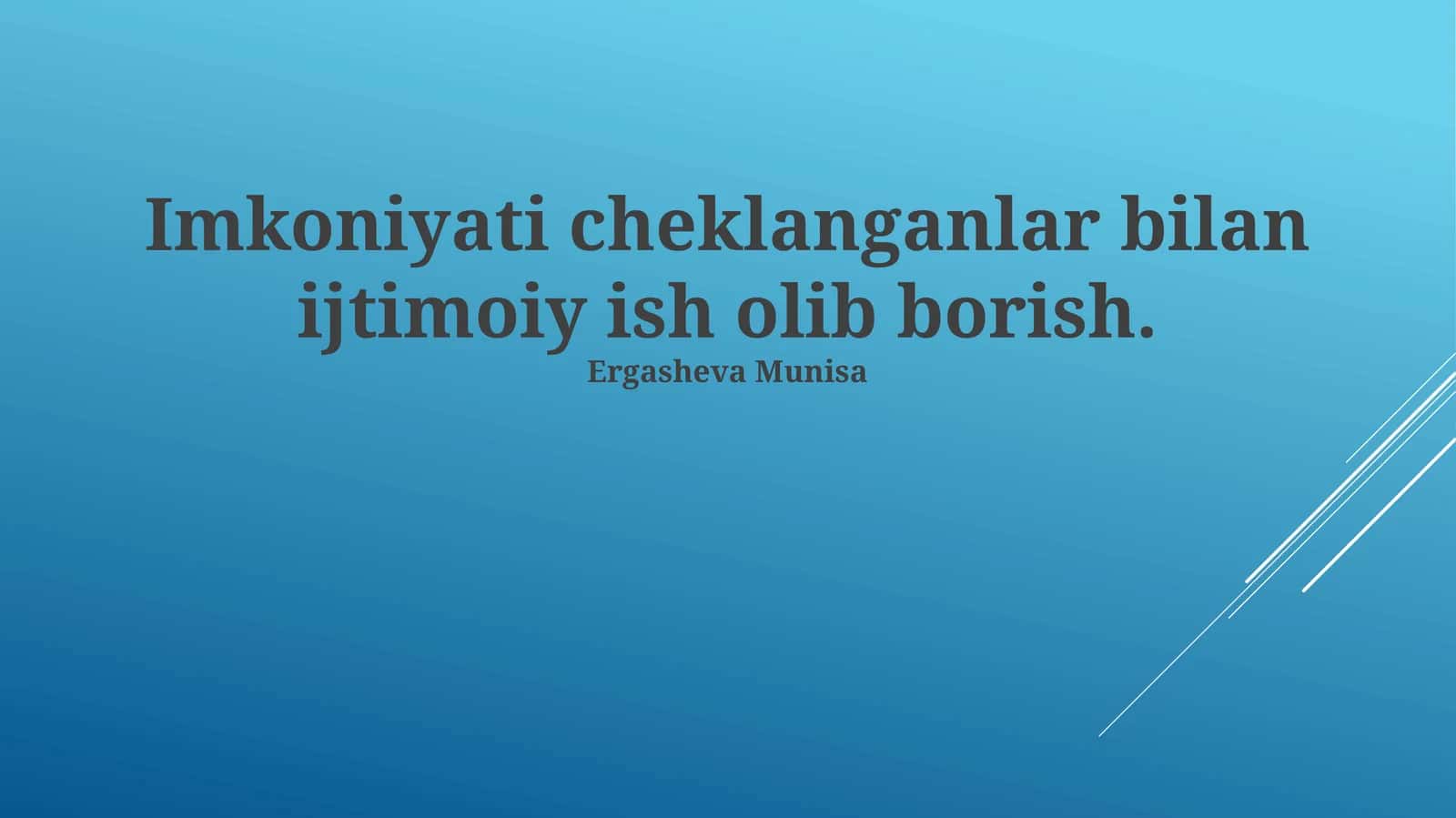 Nogironlarga ijtimoiy-psixologik yordam ko'rsatish 1