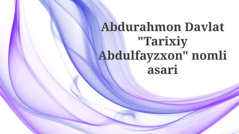 Tarixiy Abdulfayzxon 1