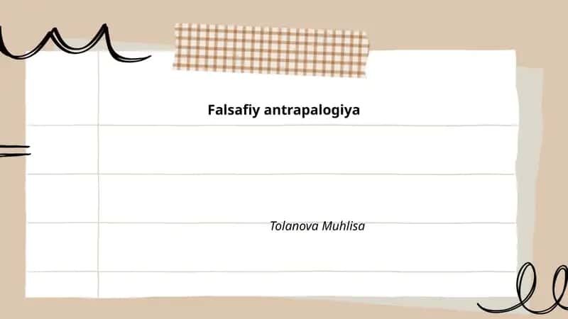 Falsafiy antrapalogiya 1
