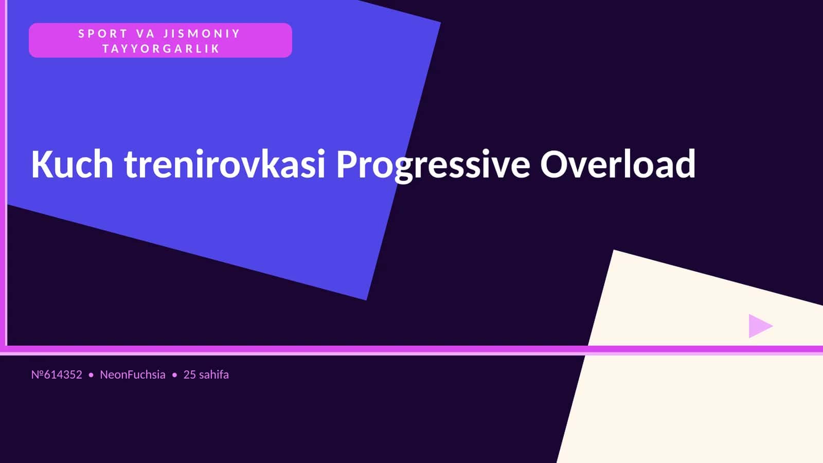 Kuch trenirovkasi Progressive Overload 1