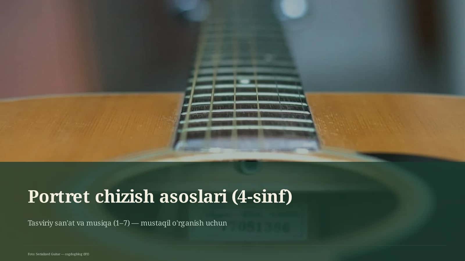 Portret chizish asoslari (4-sinf) 1