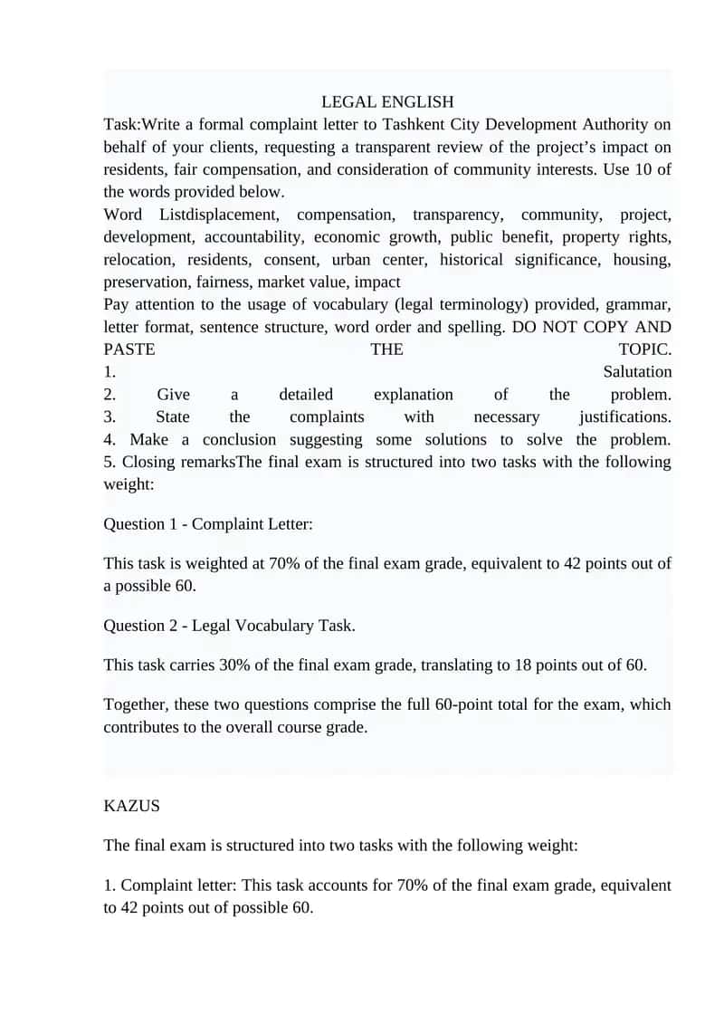 Legal English 1