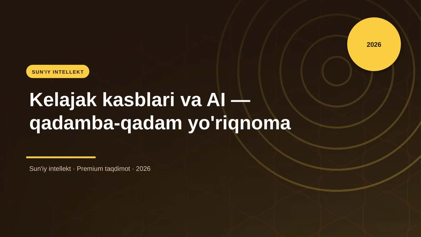 Kelajak kasblari va AI — qadamba-qadam yo'riqnoma 1
