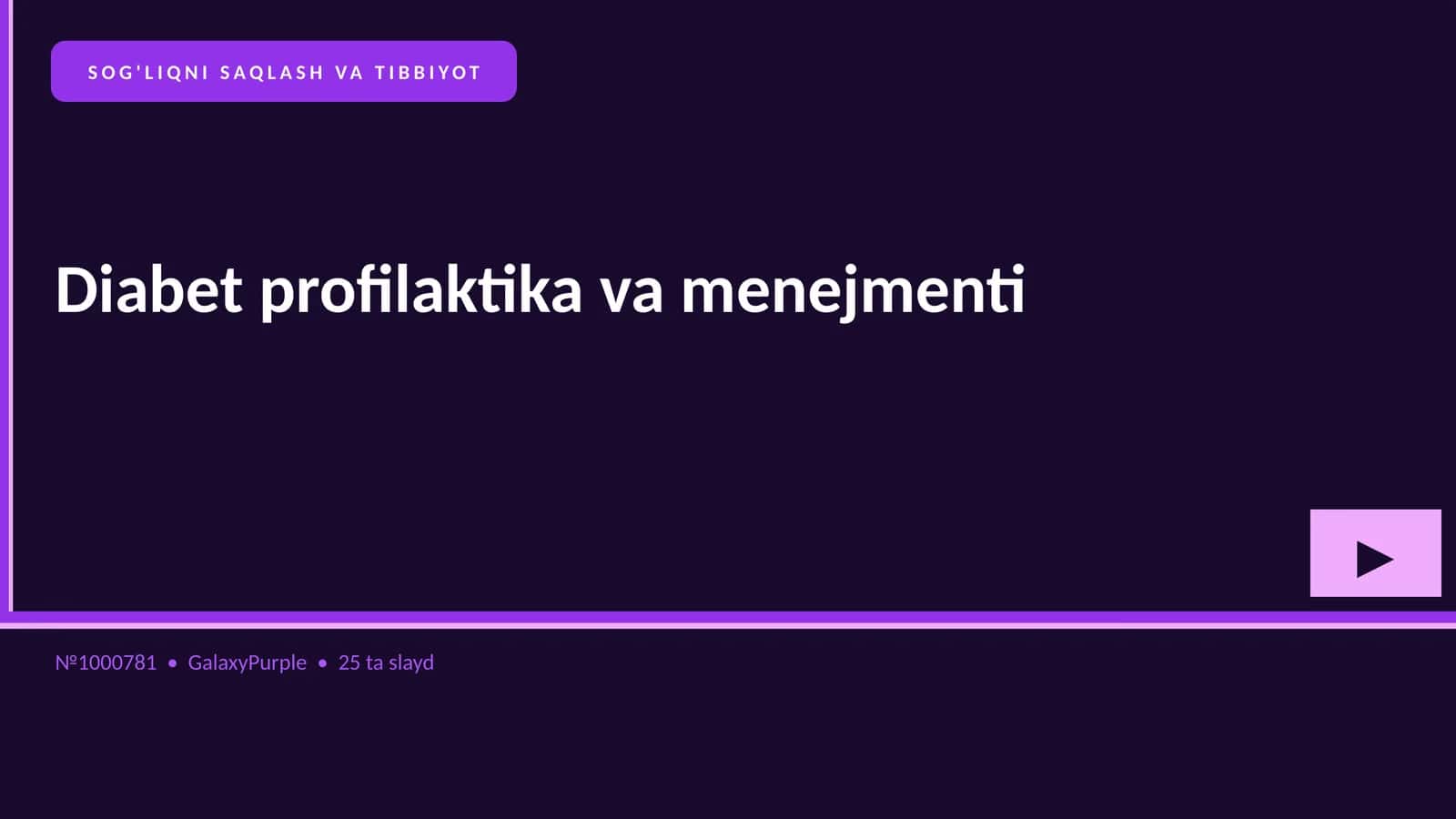 Diabet profilaktika va menejmenti 1