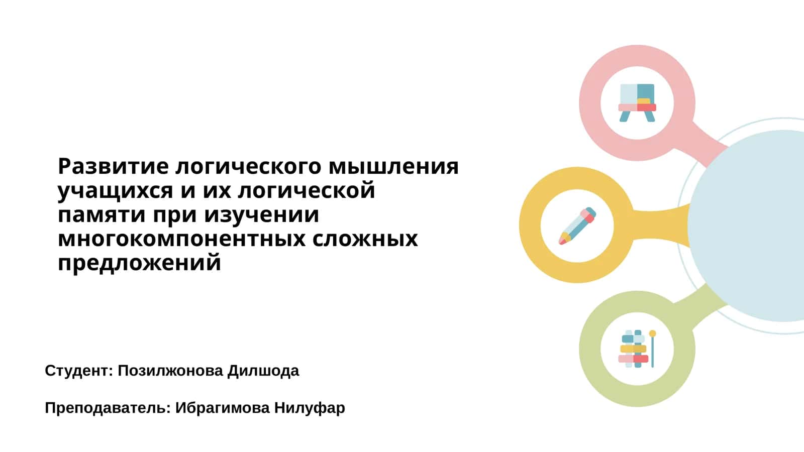Развитие логического мышления учащихся и их логической памяти при изучении многокомпонентных сложных предложений 1