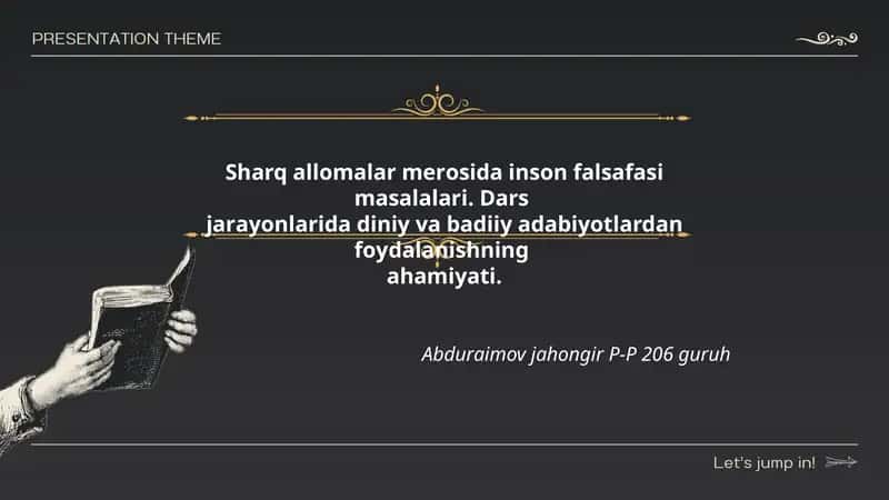 Sharq allomalarining inson ontologiyasi 1