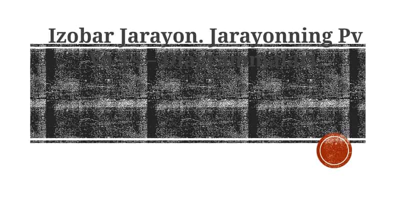 Izobar Jarayon. Jarayonning Pv Va Ts – Diagrammalari 1