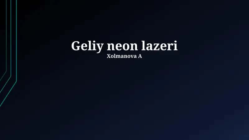 Neon lazer 1