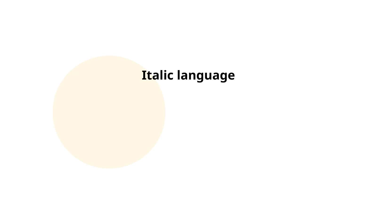 Italic languages 1