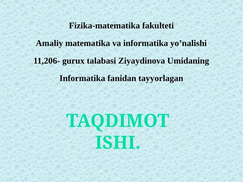 Fizika-matematika fakulteti 1