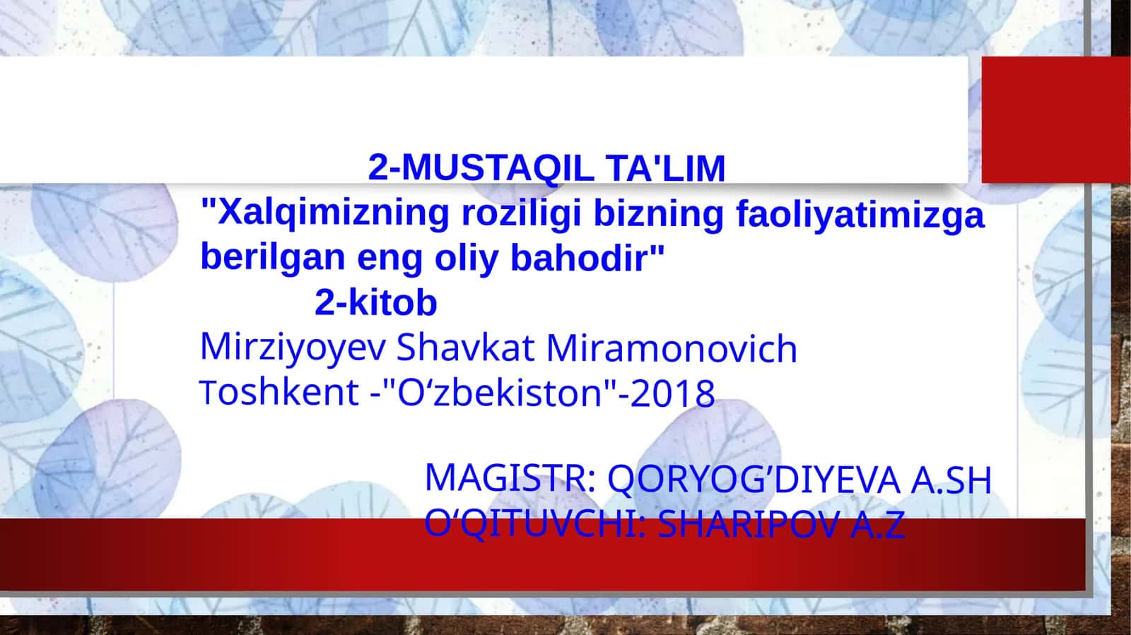 2-MUSTAQIL TA'LIM 1