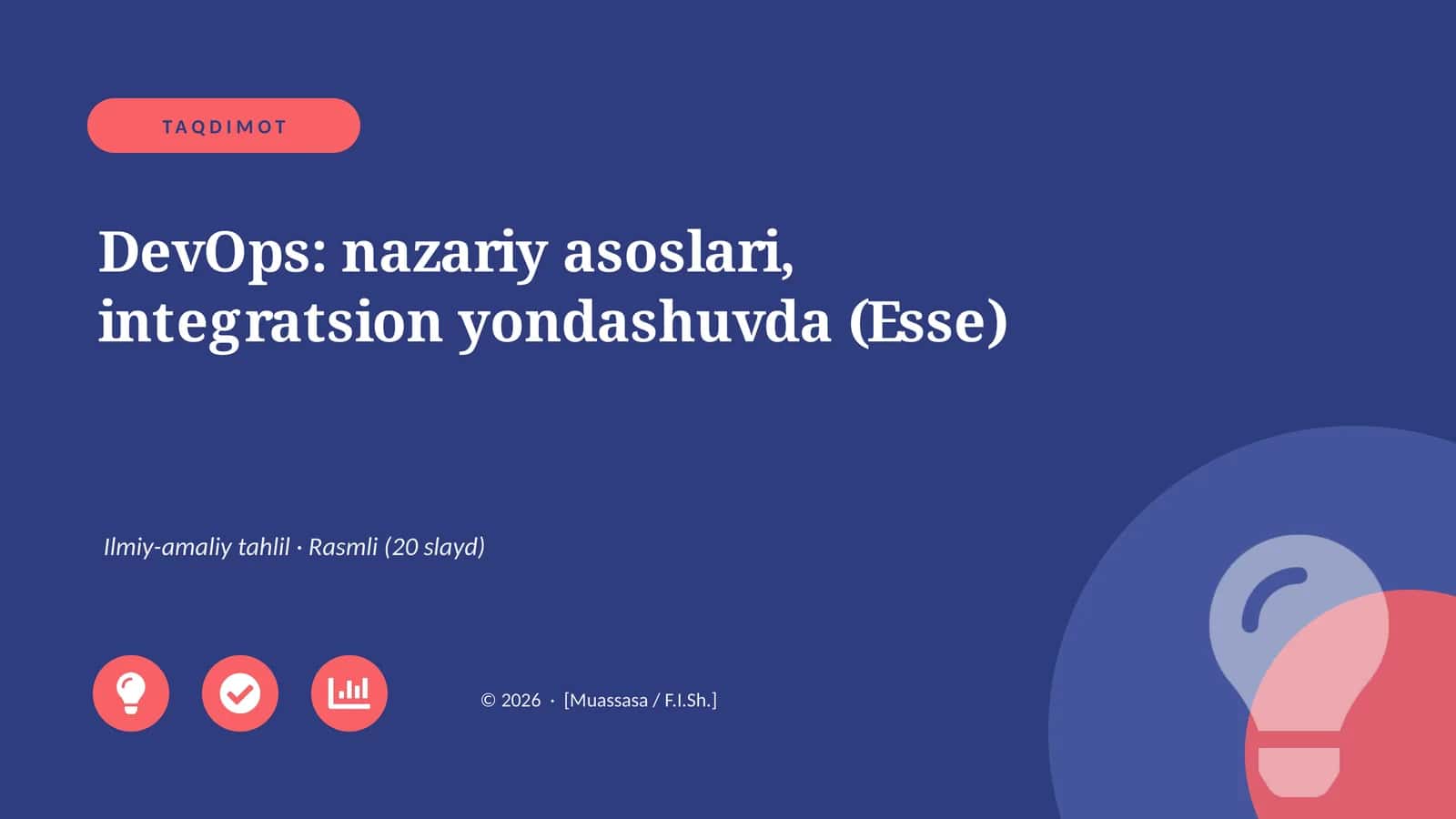 DevOps: nazariy asoslari, integratsion yondashuvda (Esse) 1