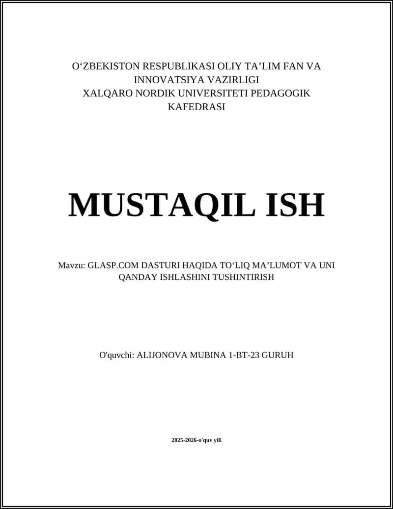 GLASP.COM DASTURI 1