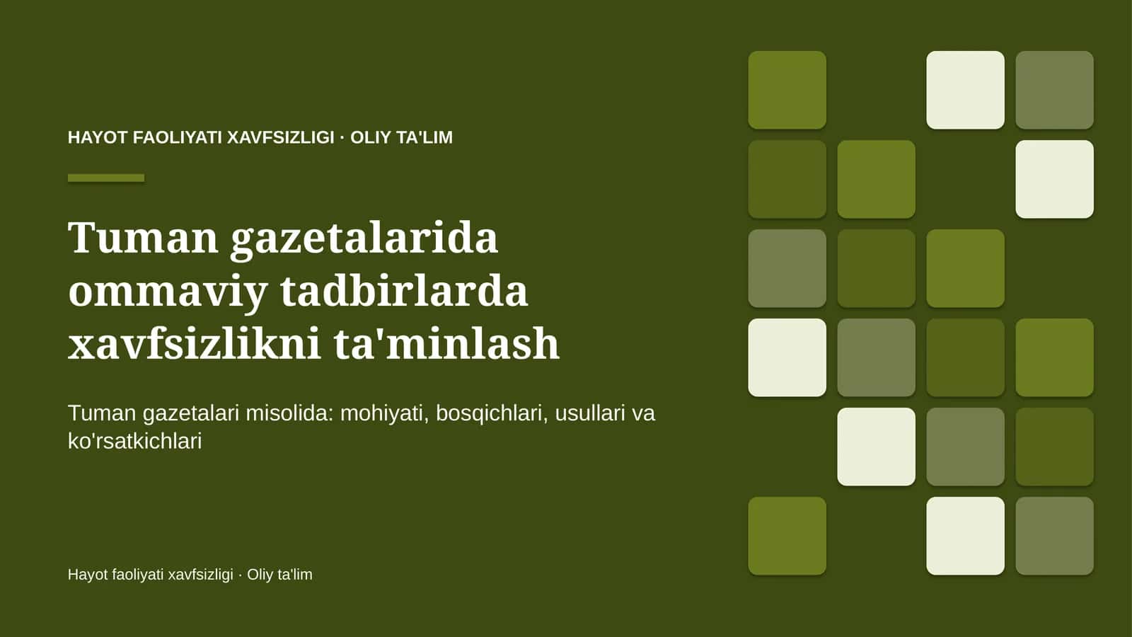 tuman gazetalarida ommaviy tadbirlarda xavfsizlikni ta'minlash 1982 1