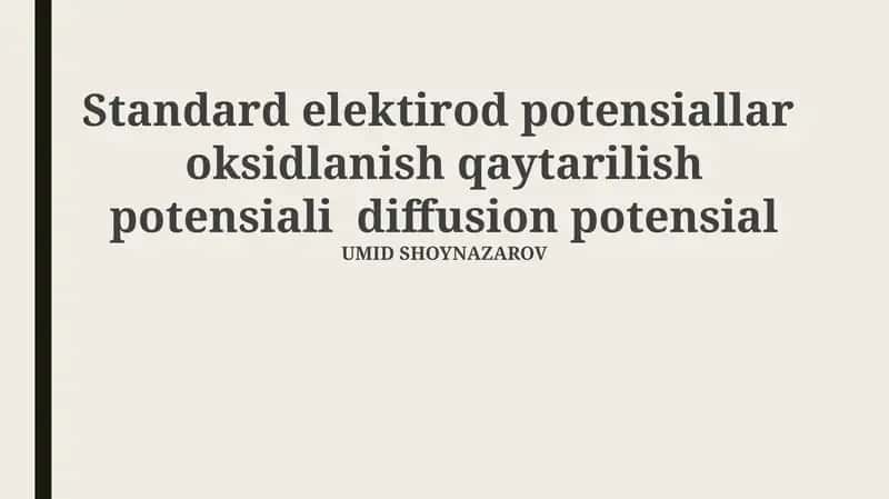 Standart Elektrod Potensiallari 1