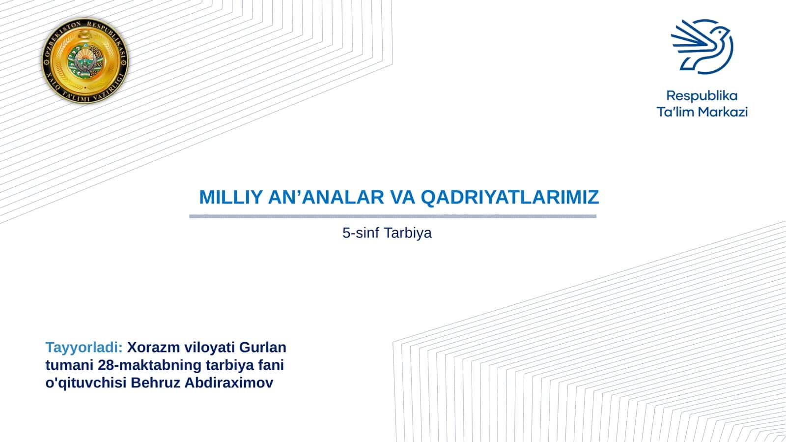Milliy An’Analar va Qadriyatlarimiz 1