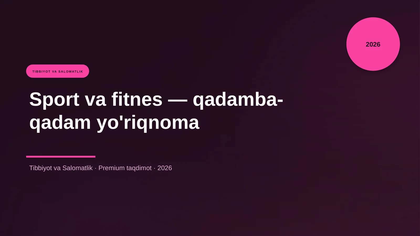 Sport va fitnes — qadamba-qadam yo'riqnoma 1