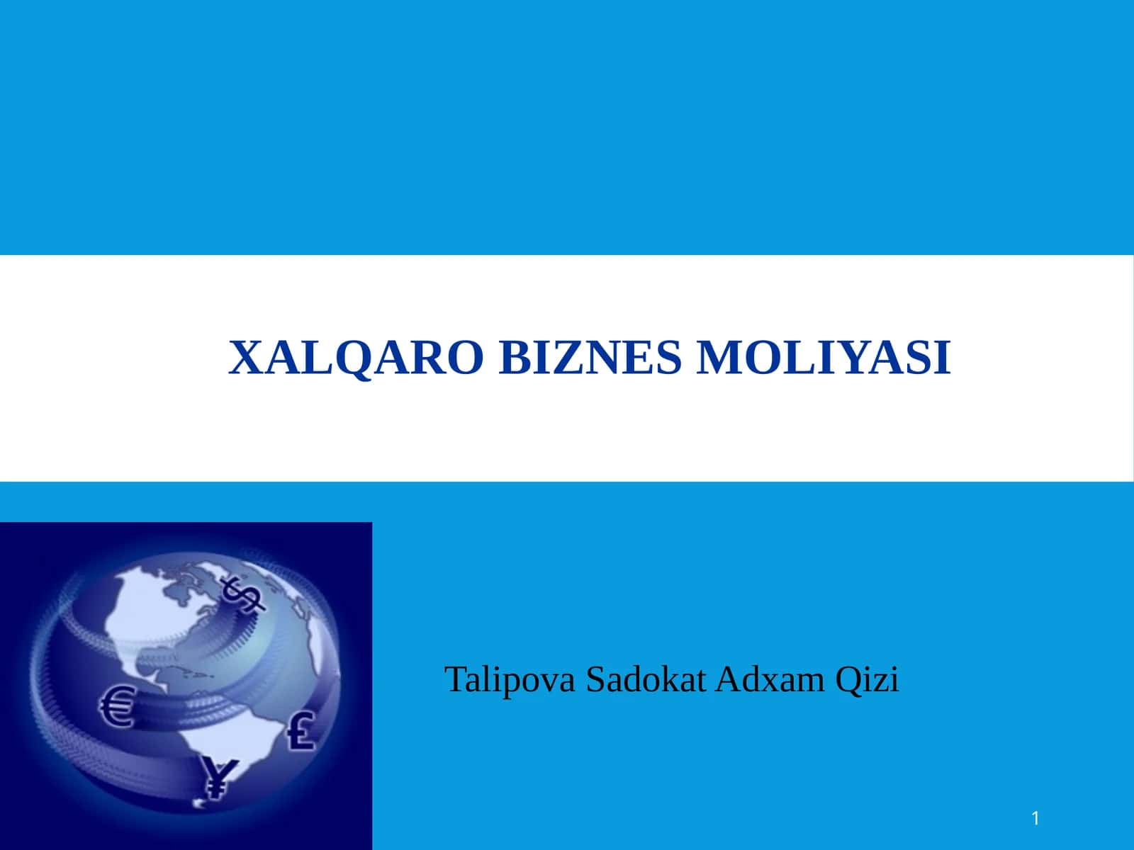 XAlqaro biznes Moliyasi 1