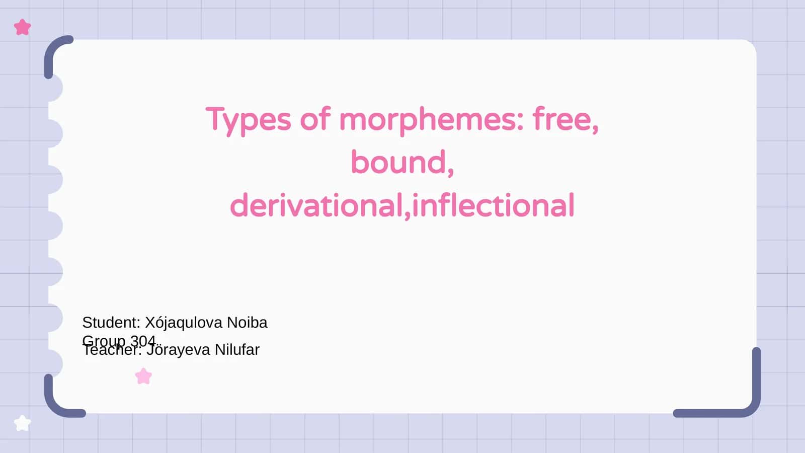 Types of Morphemes 1