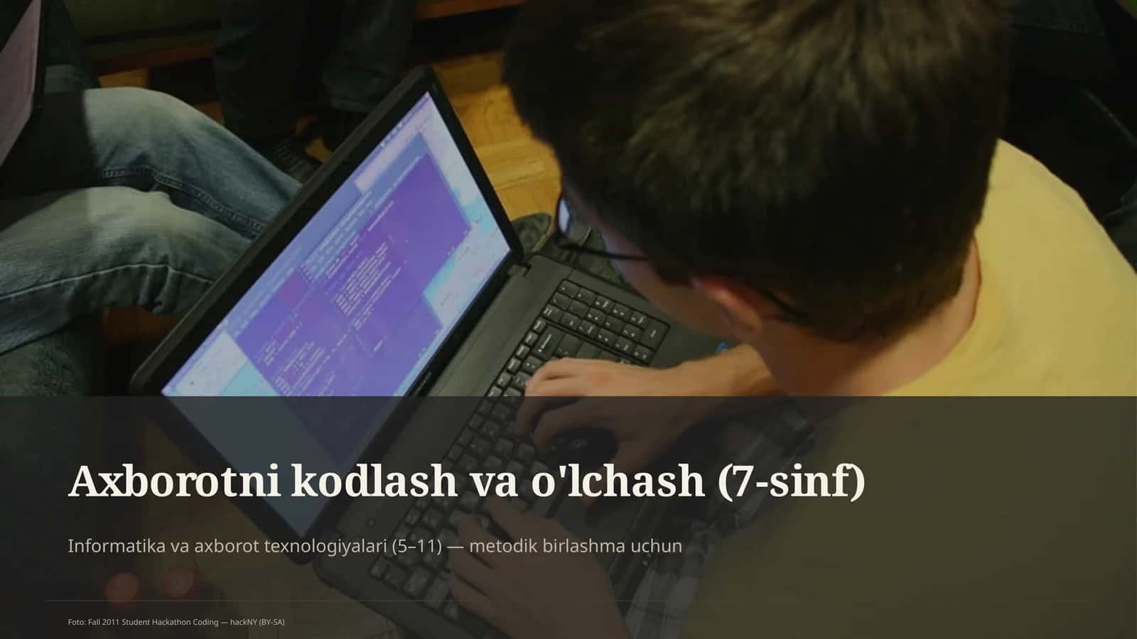 Axborotni kodlash va o'lchash (7-sinf) 1