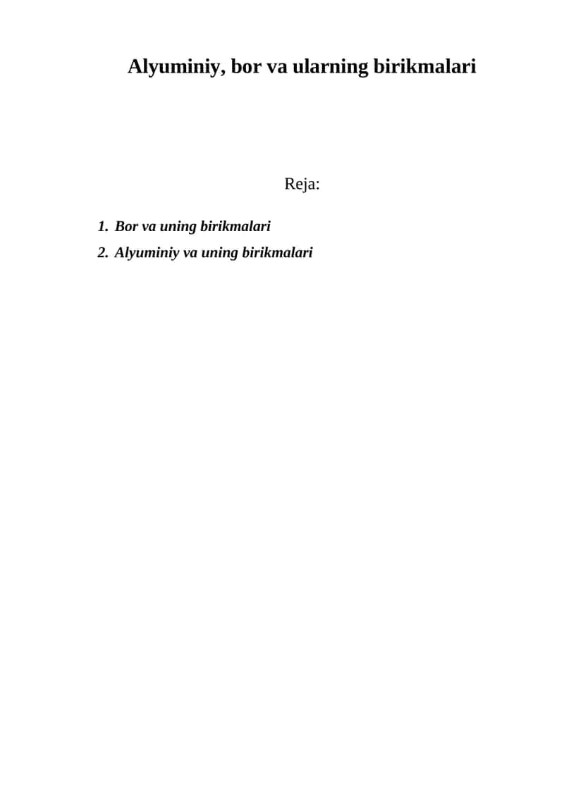 Bor va uning birikmalari 1