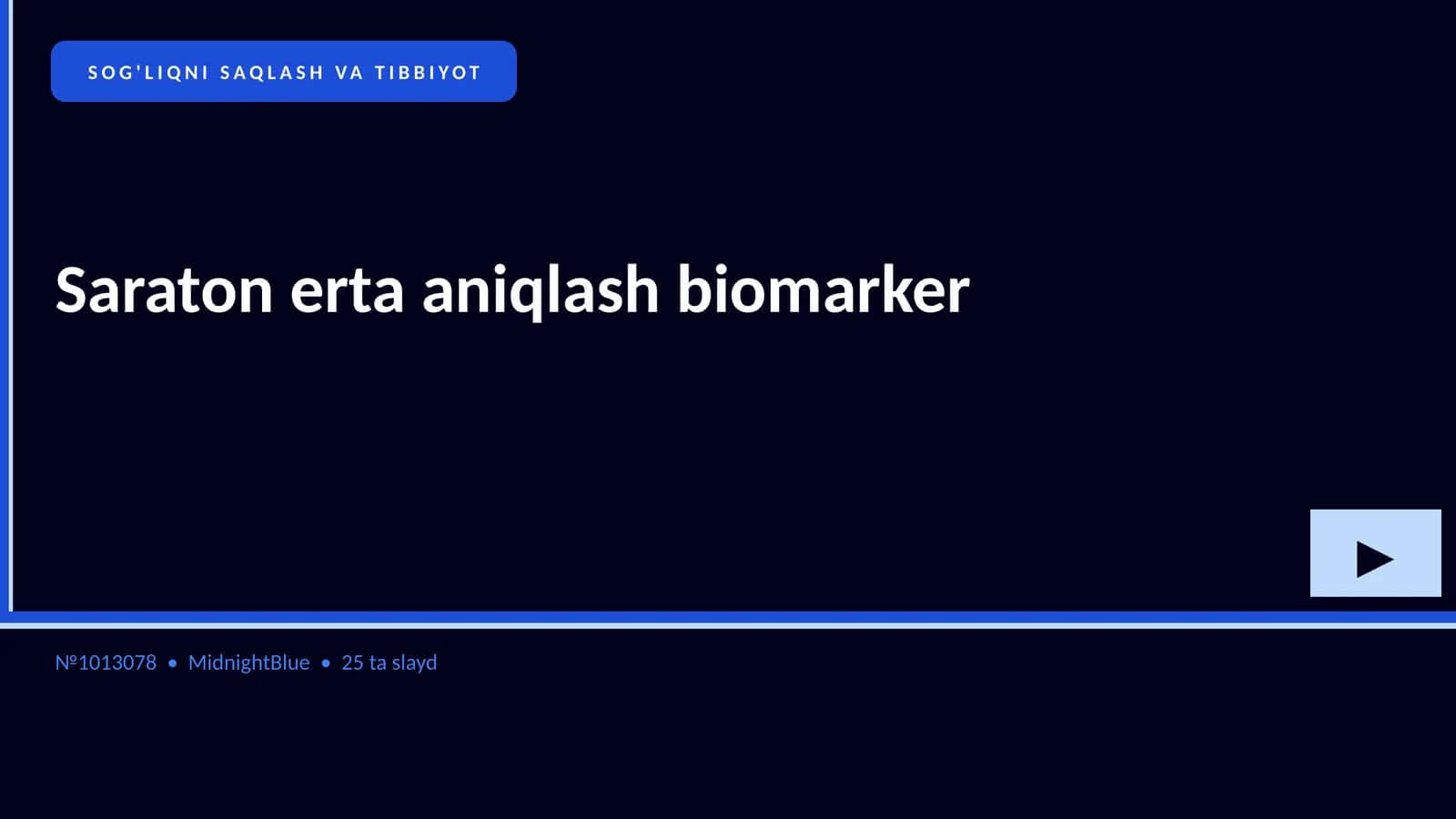 Saraton erta aniqlash biomarker 1