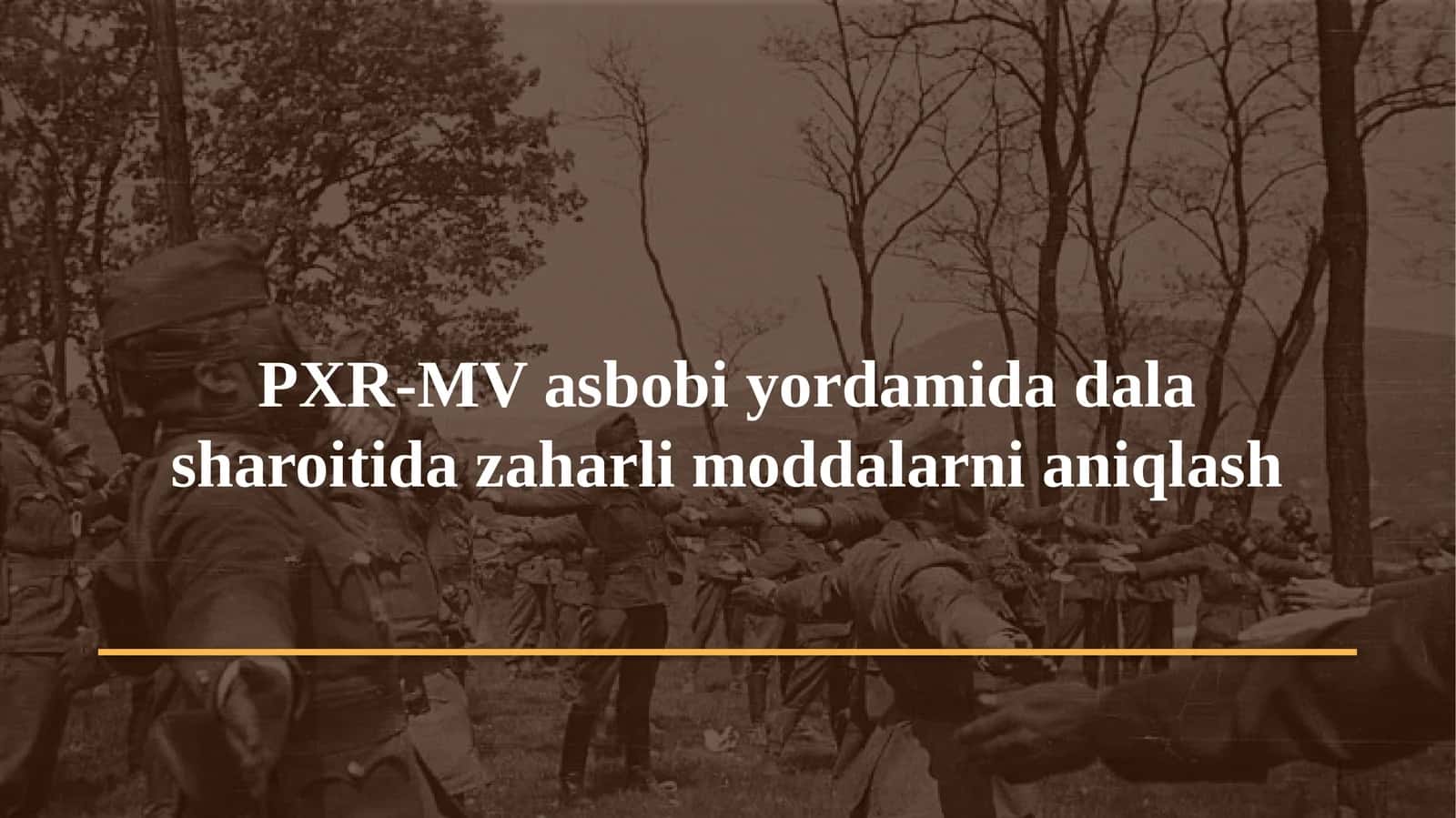 PXR-MV asbobi yordamida dala sharoitida zaharli moddalarni aniqlash 1