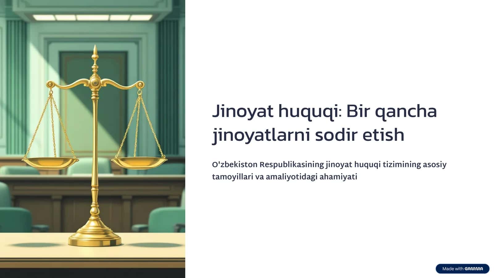 Jinoyat huquqi: Bir qancha jinoyatlarni sodir etish 1