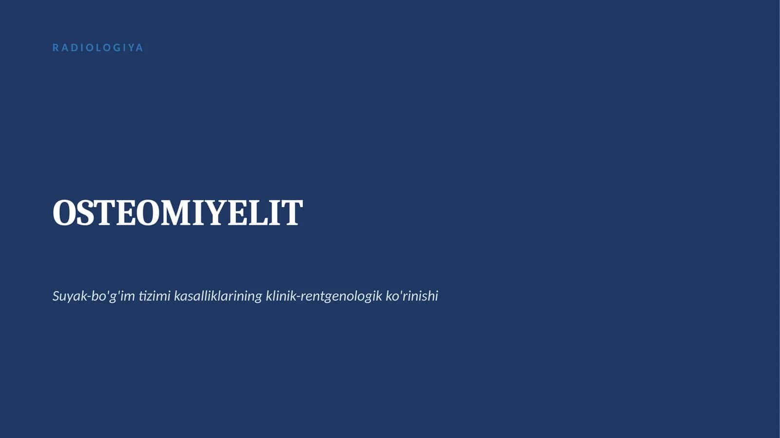 OSTEOMIYELIT 1