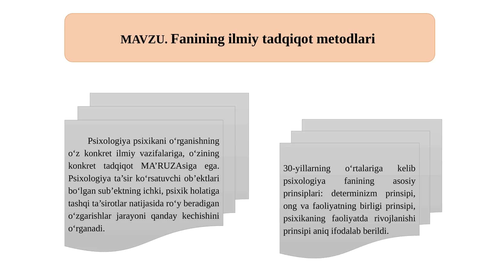 Fanining ilmiy tadqiqot metodlari 1