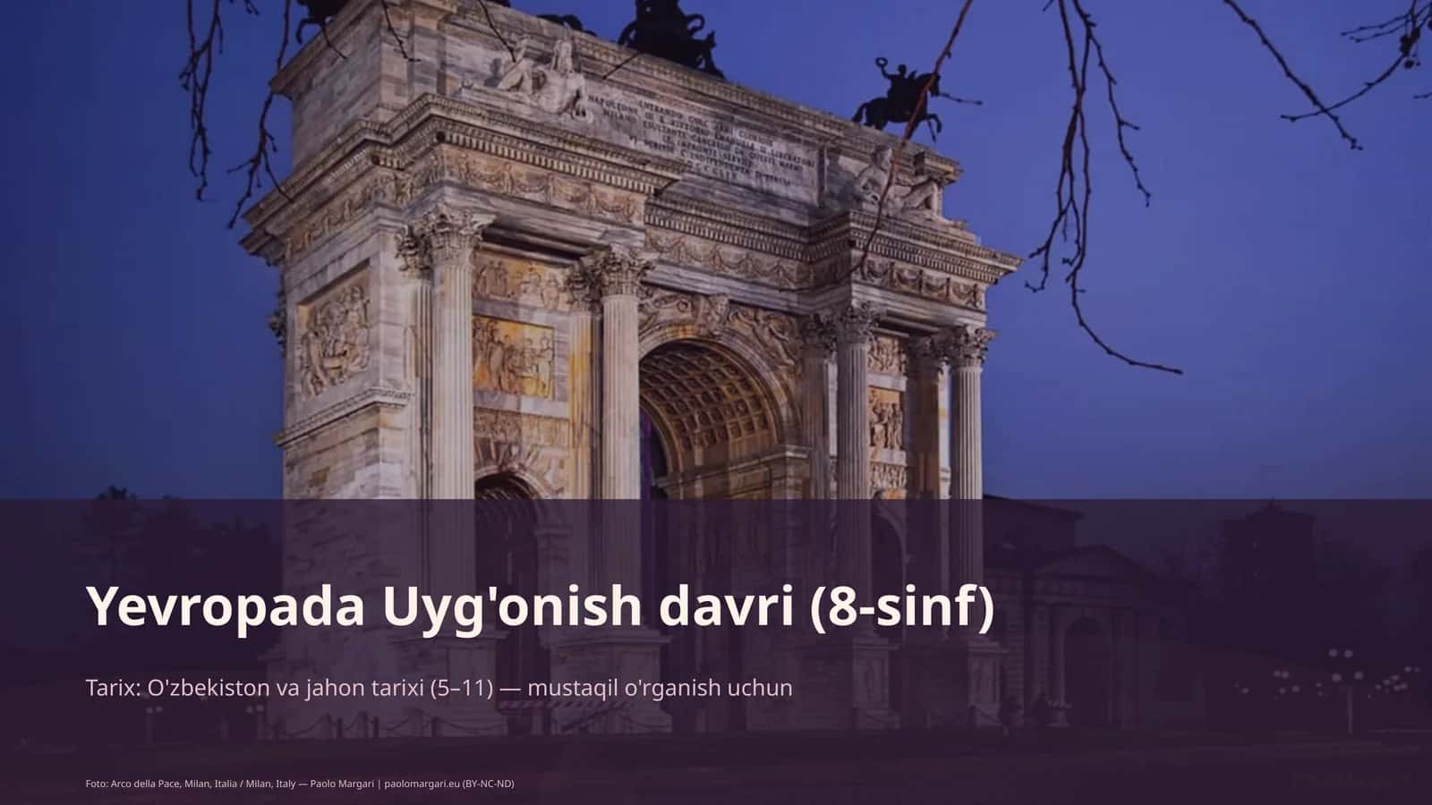 Yevropada Uyg'onish davri (8-sinf) 1