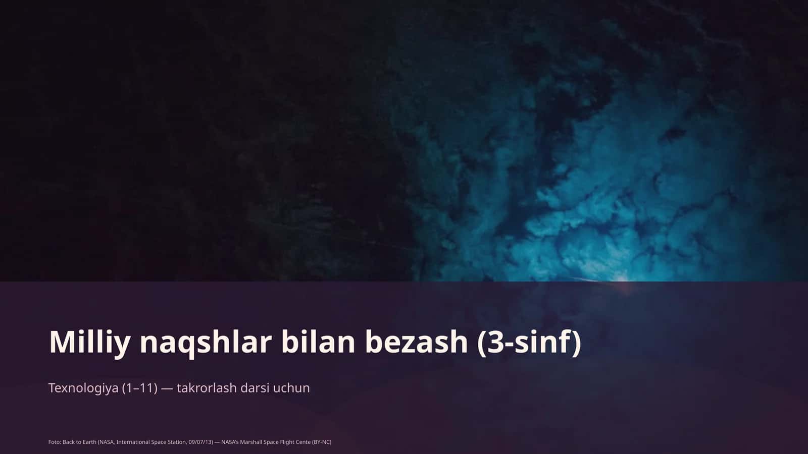 Milliy naqshlar bilan bezash (3-sinf) 1