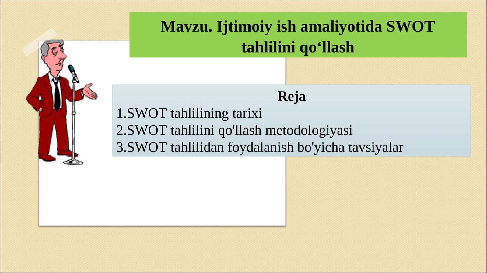 Ijtimoiy ish amaliyotida SWOT tahlilini qo‘llash 1