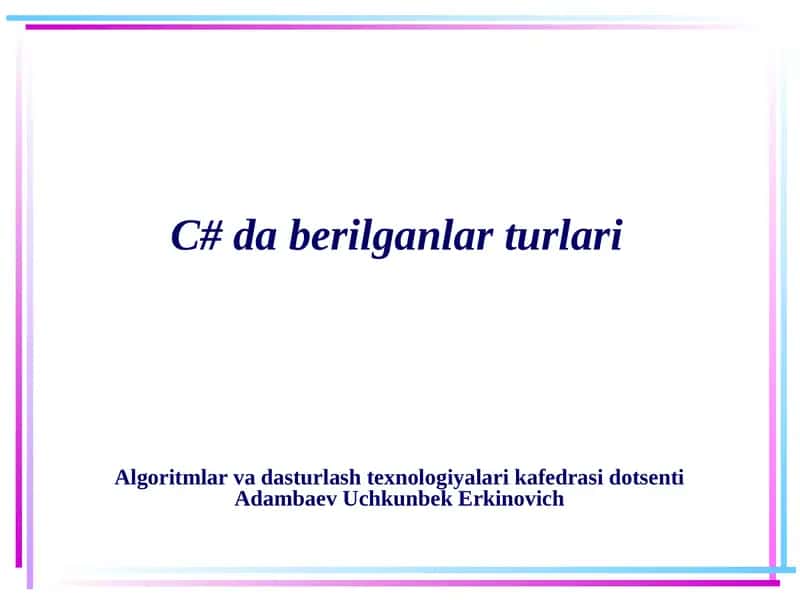 C# daberilganlarturlari 1