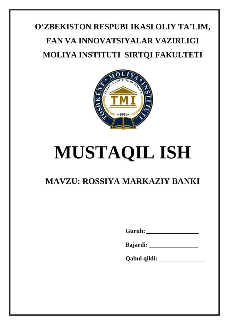 ROSSIYA MARKAZIY BANKI 1