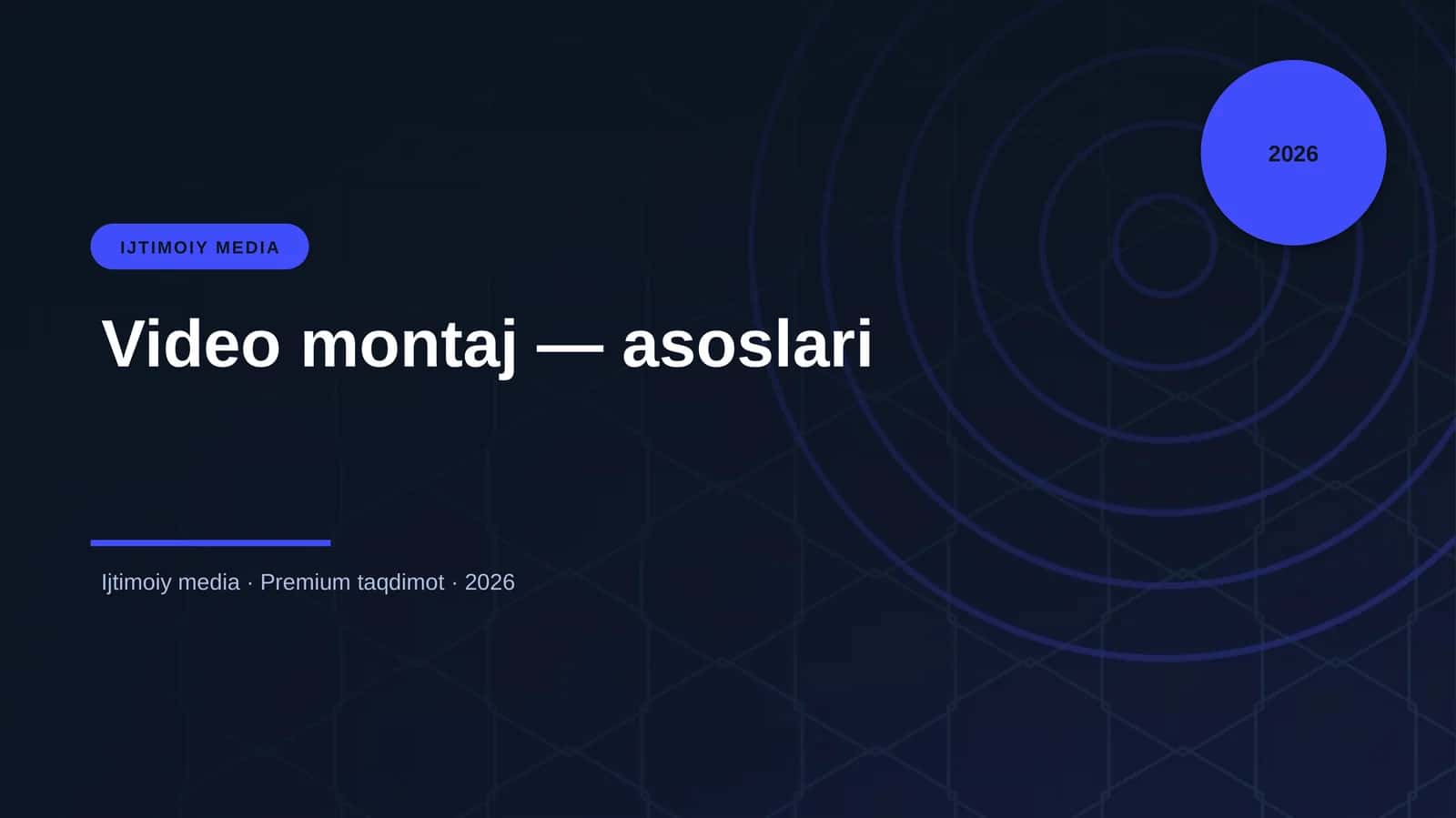 Video montaj — asoslari 1